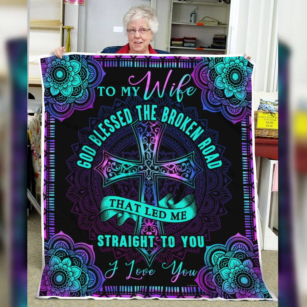 To My Wife Sofa Throw Blanket