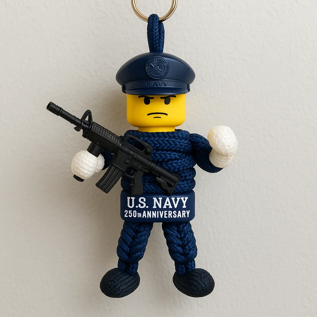 250th Anniversary Military Commemorative Paracord Keychain