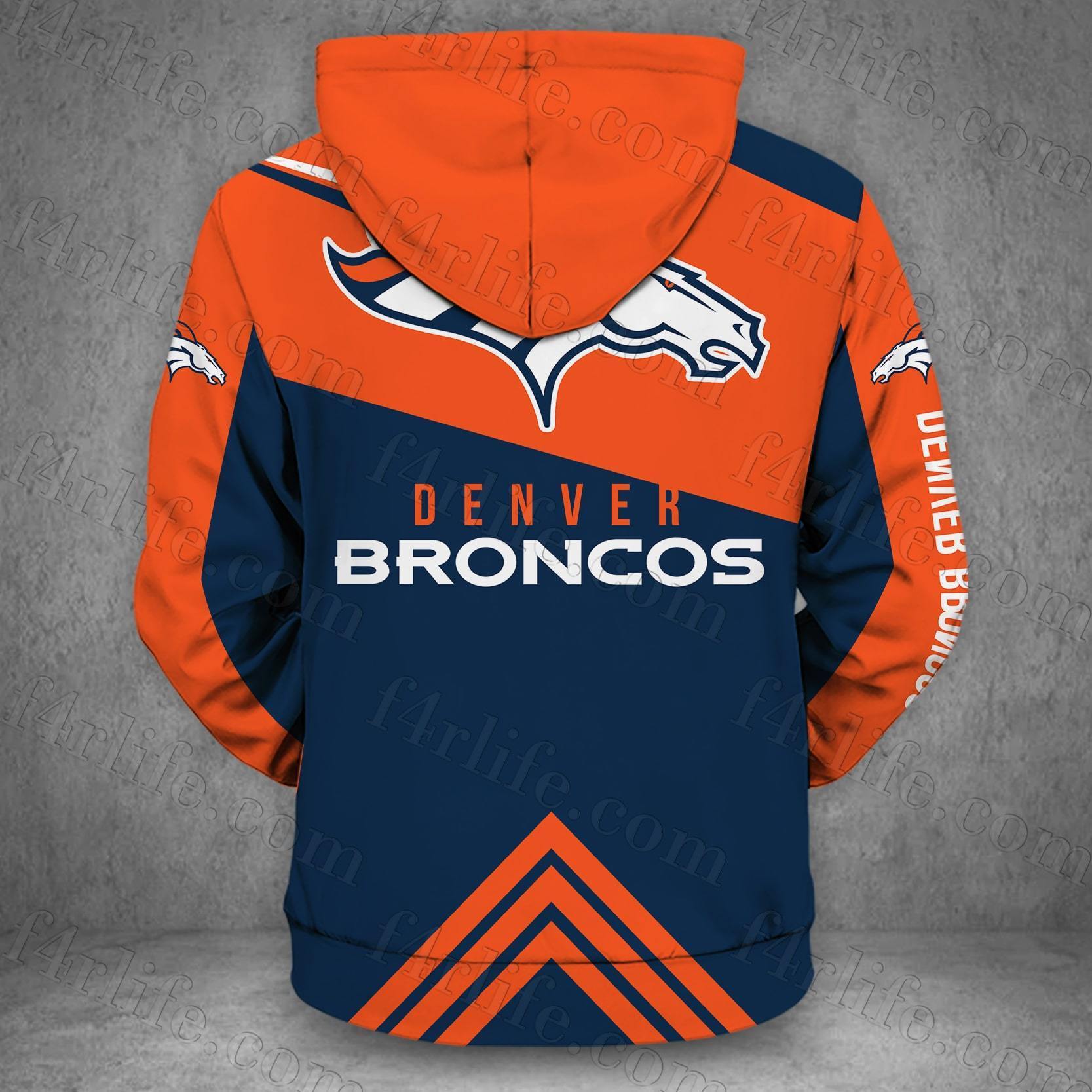 DENVER BRONCOS LOVE HOODIE 3D VIP 8