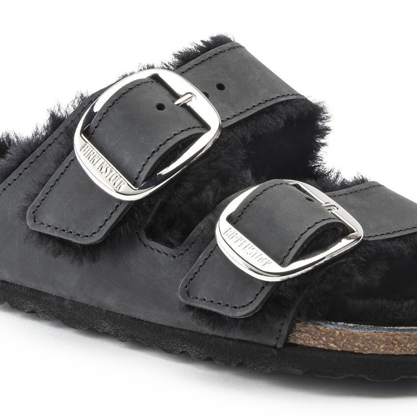 Arizona Big Buckle Shearling Oiled Leather B-13268