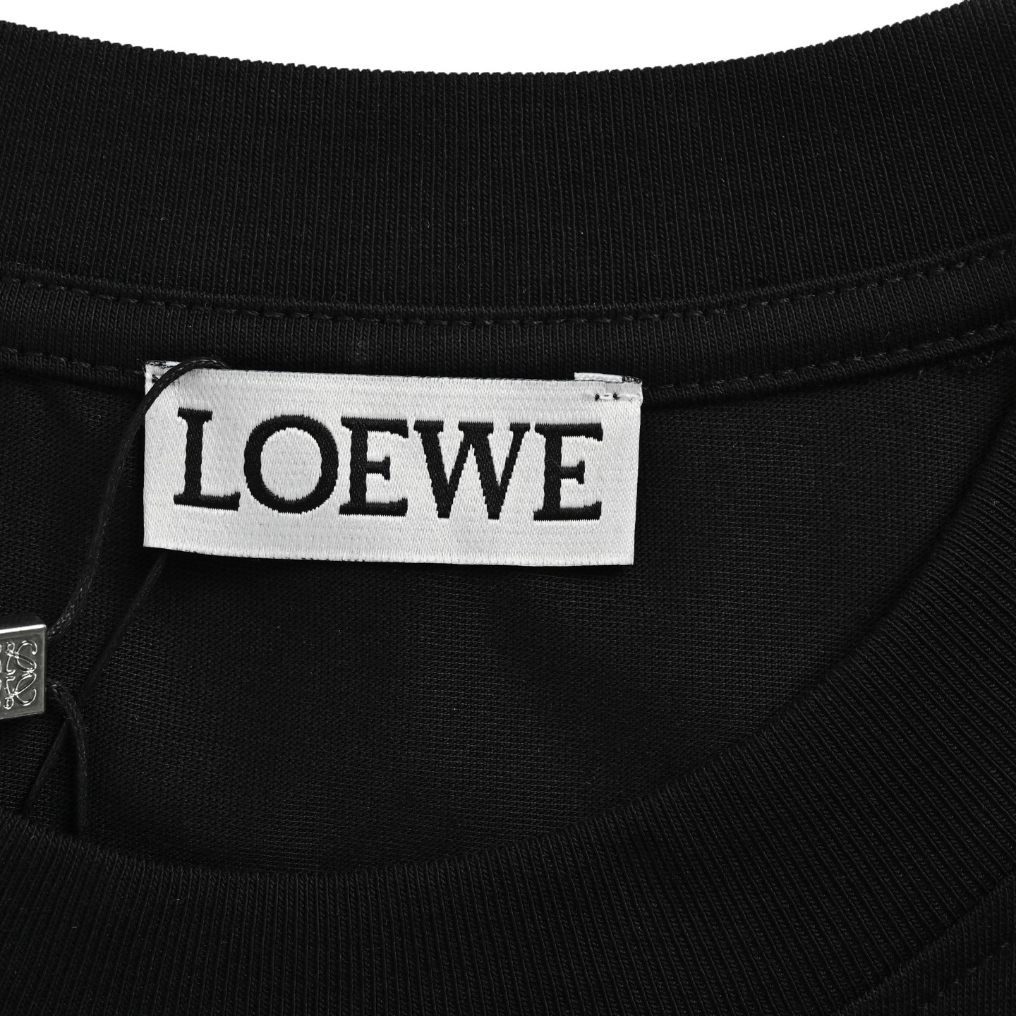 Loewe fluorescent pink logo embroidered short sleeves