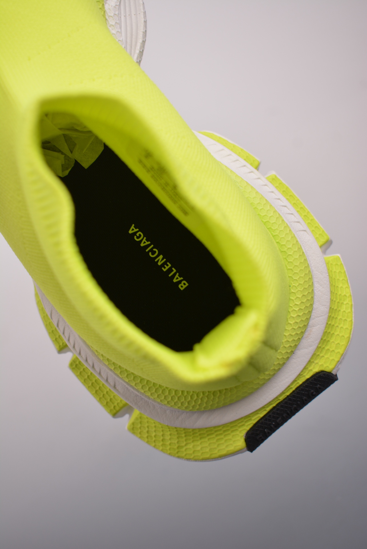 BALENCIAGA 3XL Knit Mid Sneakers Fluorescent Yellow
