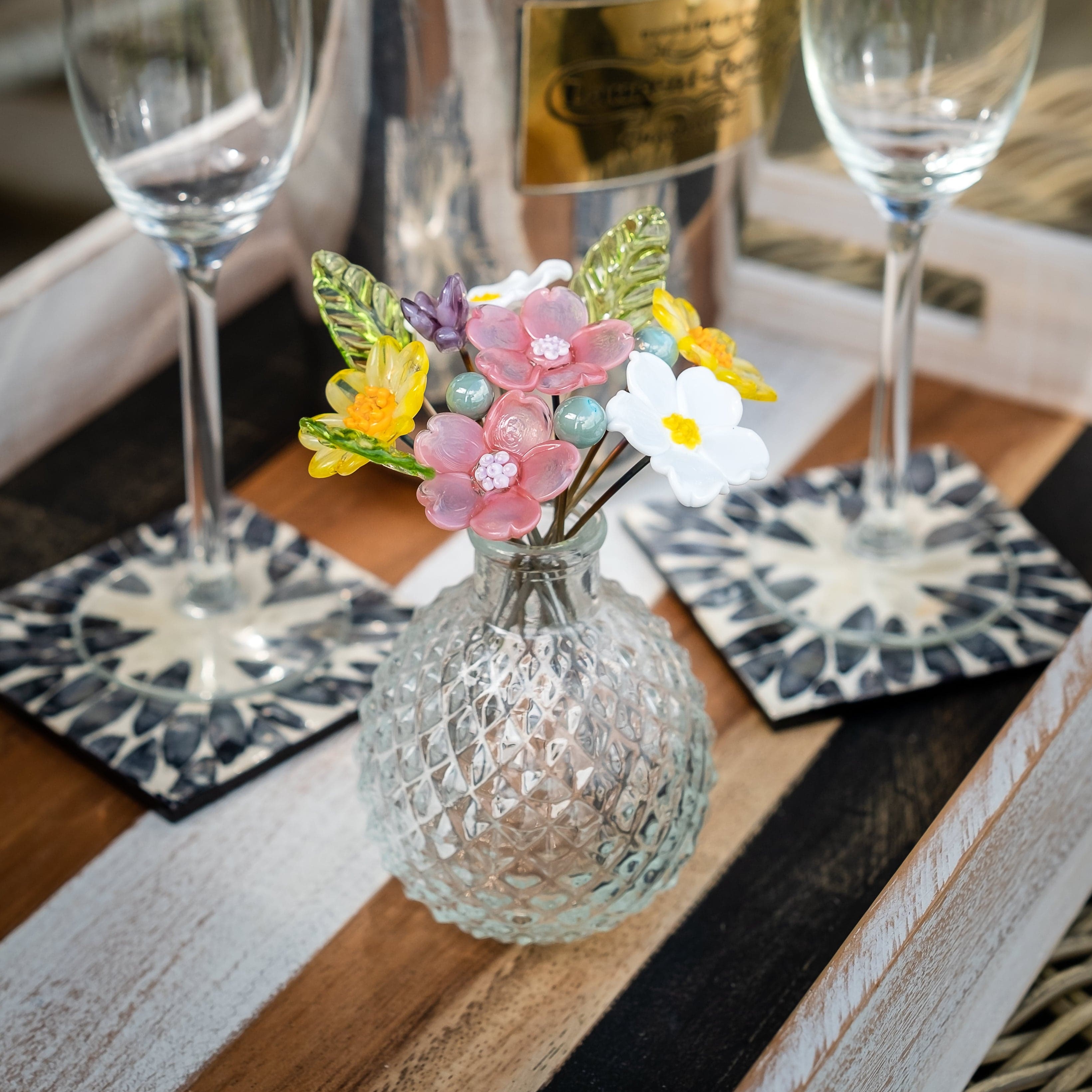 ✨NEW✨Beauty That Never Fades-Handcrafted Glass Flower Bouquets
