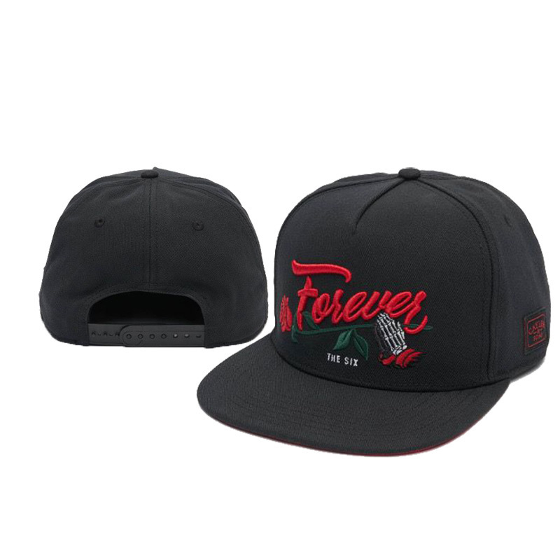 Street dance men and women's trendy embroidered street sun hat flat brim hip hop hat