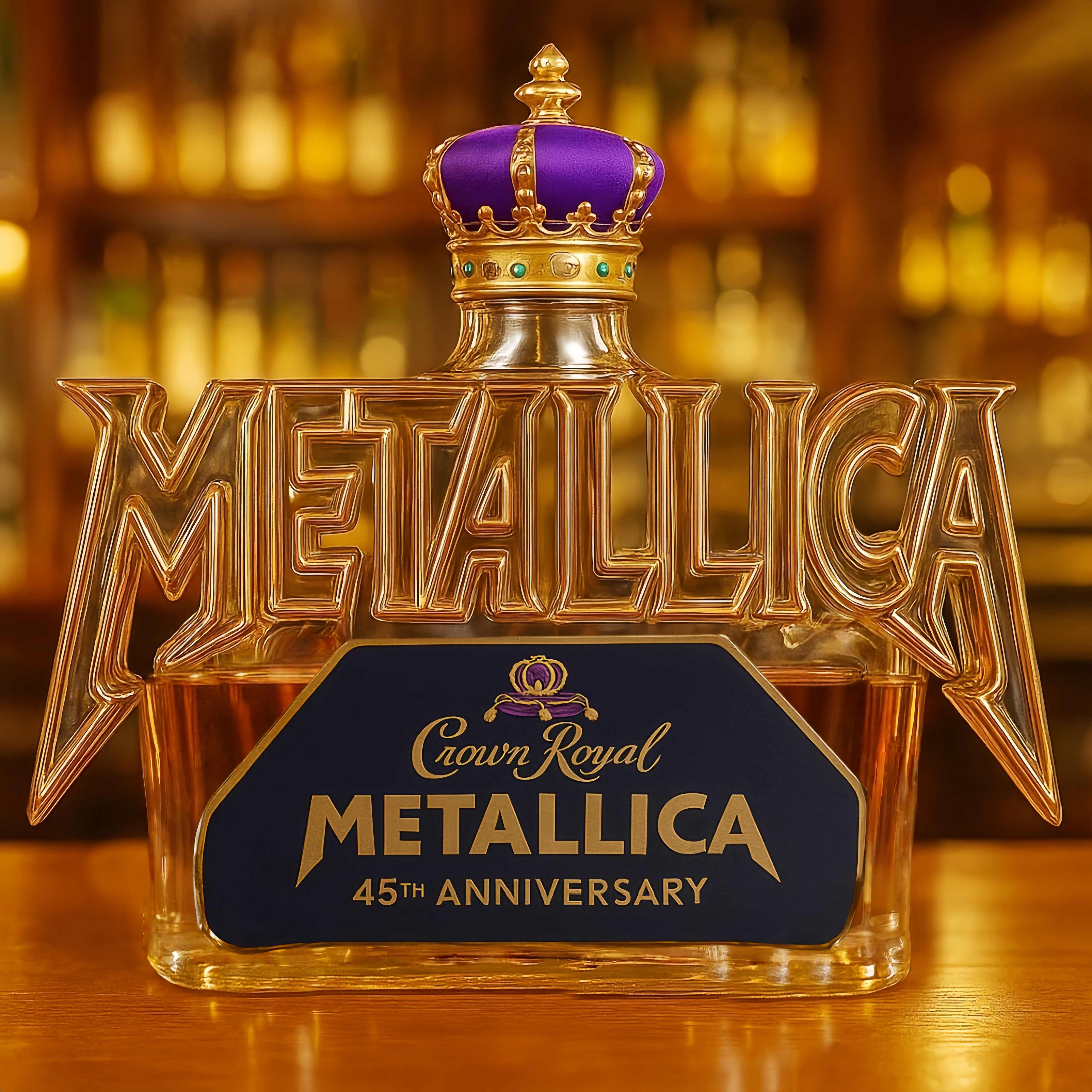 Metallica 45th Anniversary Whiskey Bottle