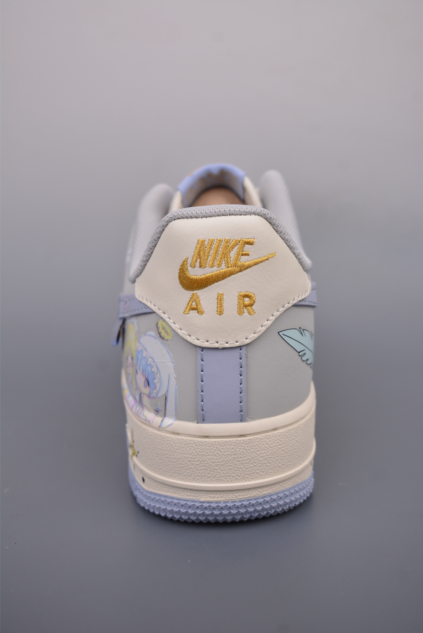 Nike Air Force 1 '07 Low QSGreyLight BlueGold Swoosh DB3301-117
