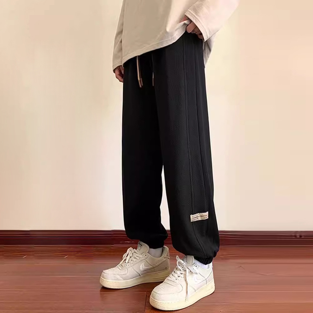 Waffle pants Loose nine-cent hip panty size