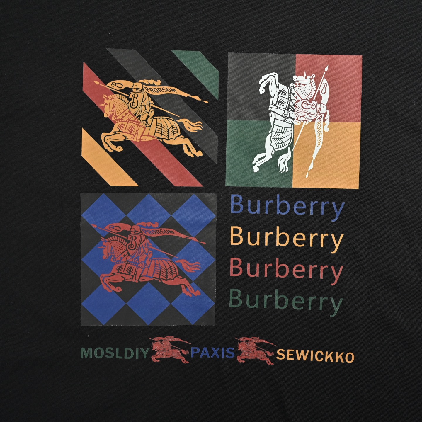 Burberry 25ss square horse print short sleeve