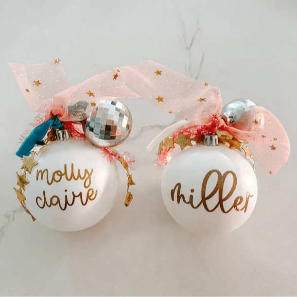 Personalized Preppy Christmas Ornament