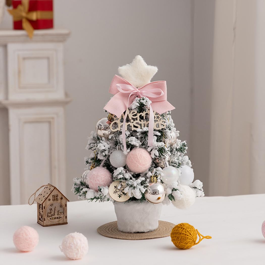 💥ON SALE💥🎄Tabletop Snowy Christmas Tree with LED Lights