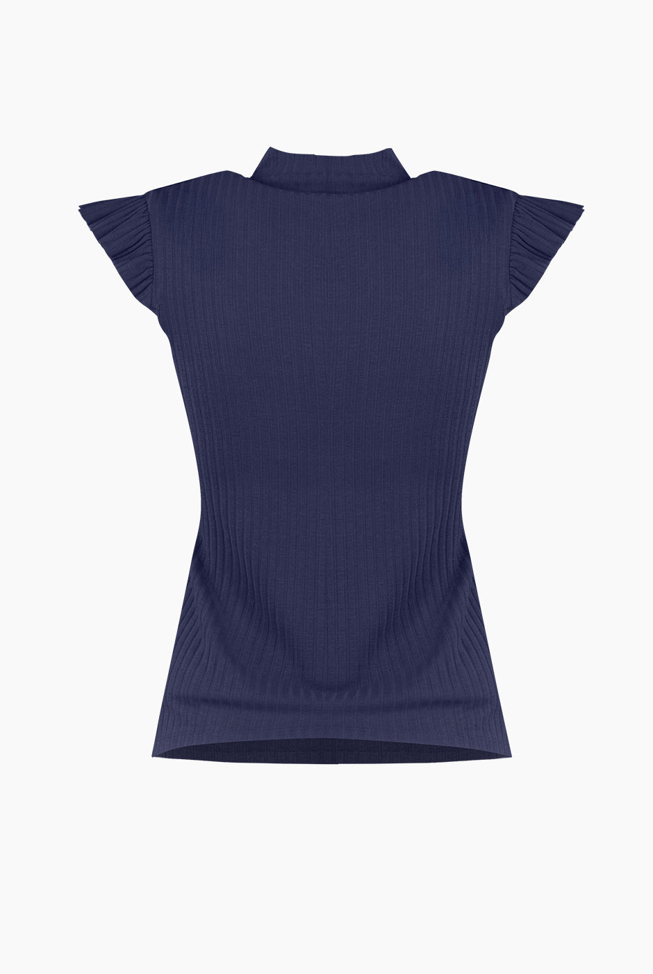Blusa de cuello alto marino