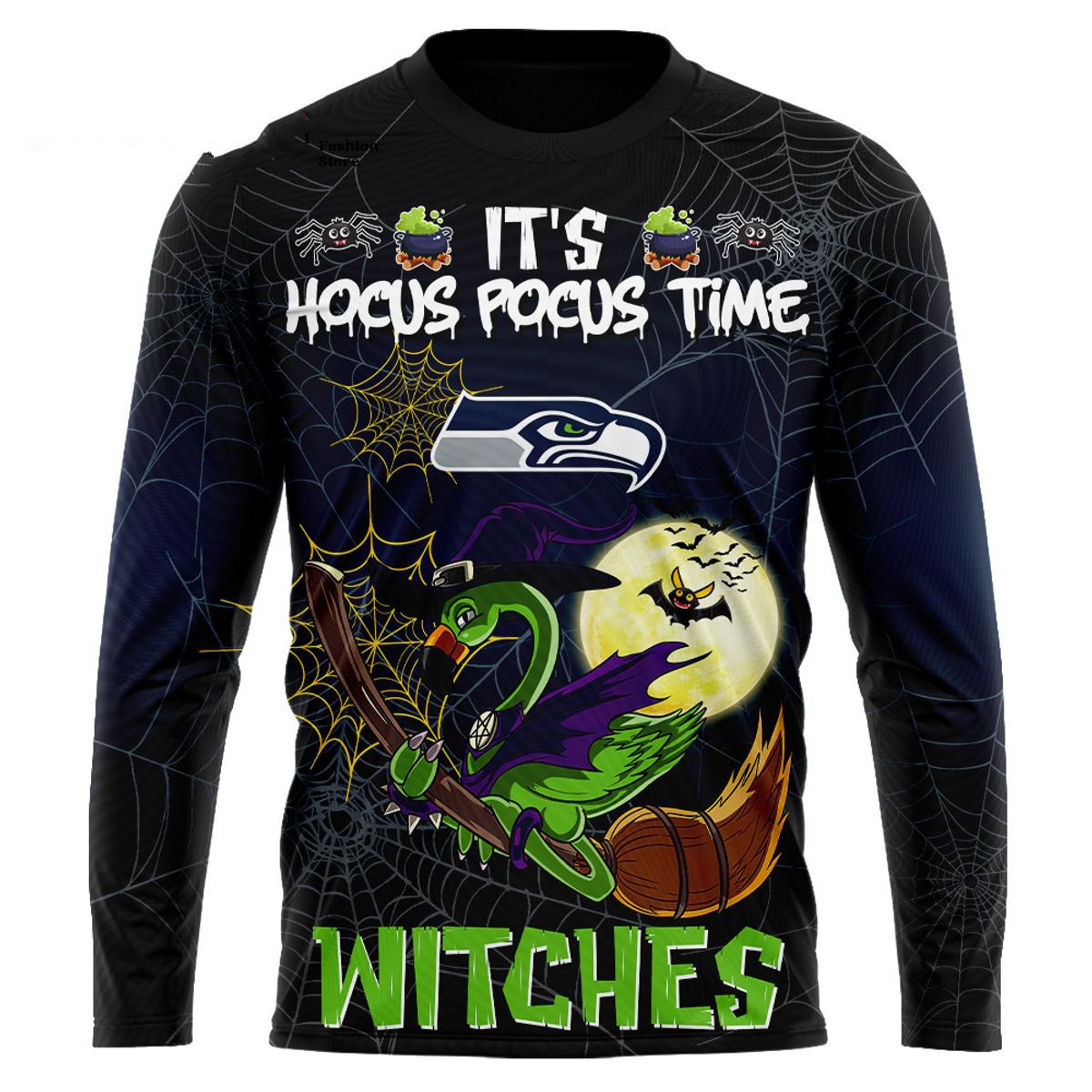 SEATTLE SEAHAWKS 3D HOODIE HALLOWEEN002