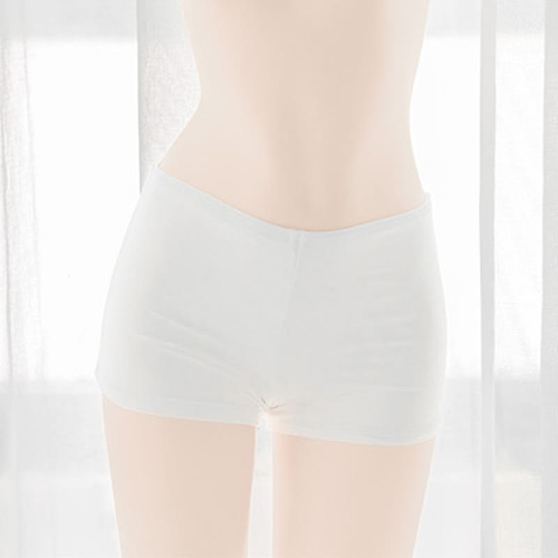 Hollow out See-through Backless Pearl String Slit Lingerie Dress
