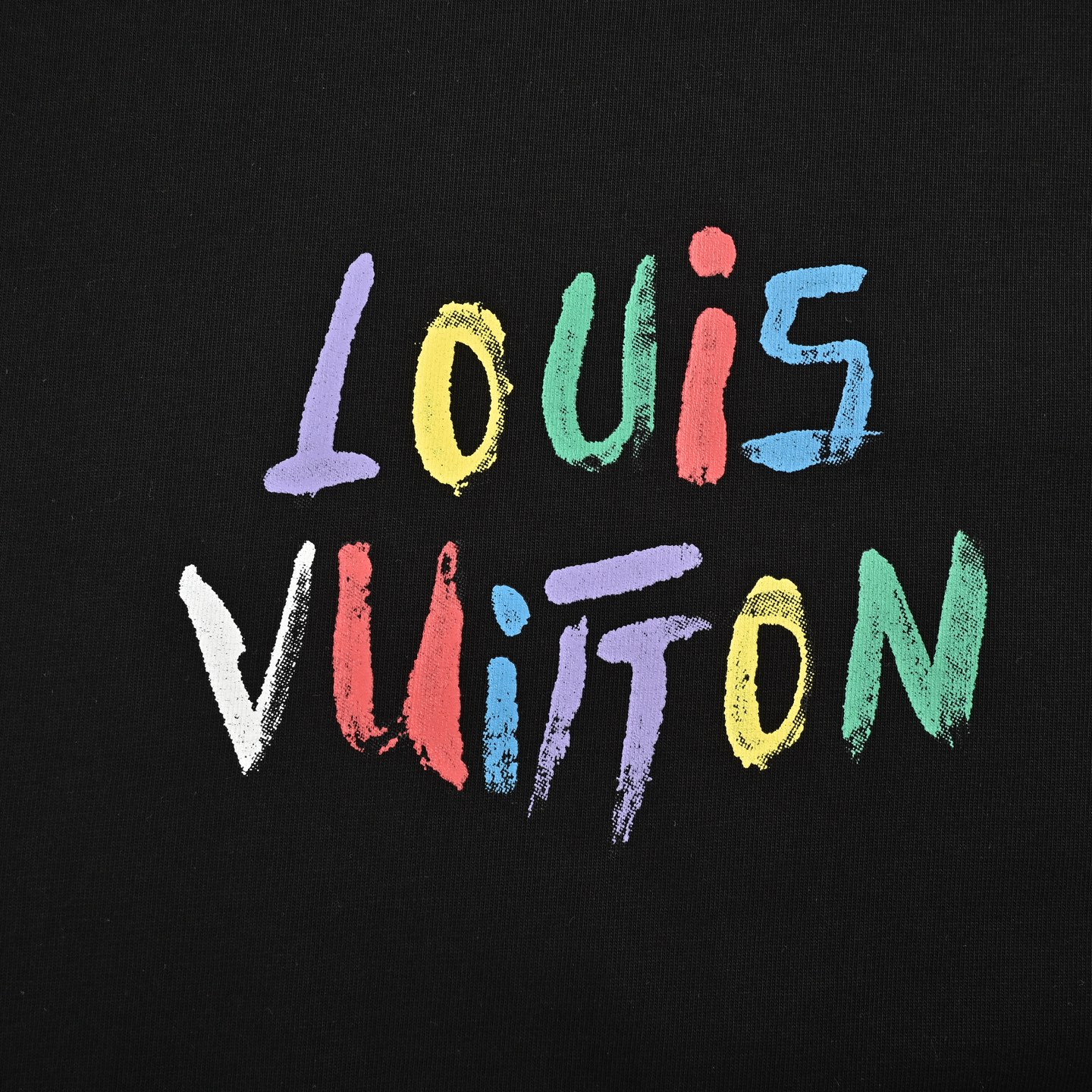 Louis Vuitton 25ss hand-painted colorful logo graffiti print short sleeve