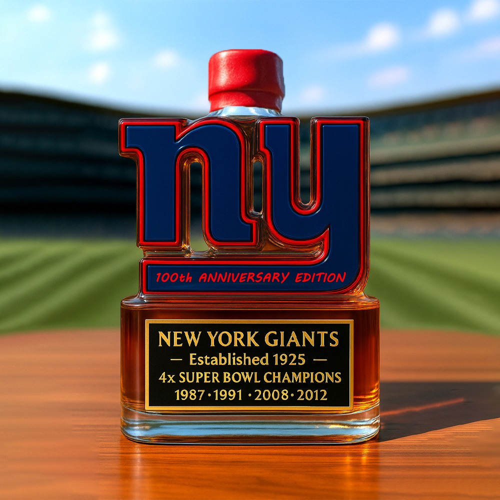 New York Giants 100th Anniversary Whiskey Bottle