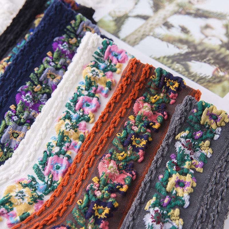 🔥Last Day 20% OFF🔥Vintage Embroidered Floral Socks