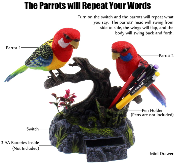 🔥Last Day Promotion - 50% OFF🔥Talking Parrots Birds Toys(Voice recording)-BUY 2 GET 10% OFF & FREE SHIPPING