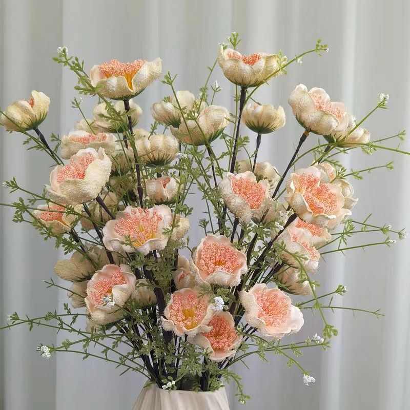 4 Pcs Light Luxury High-End Artificial Silk Azalea