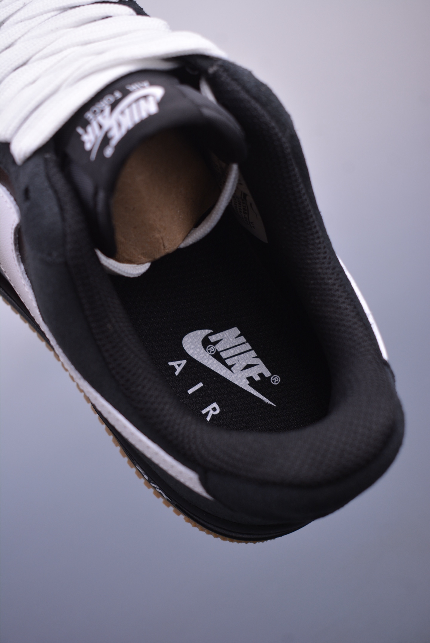 CDG x Nike Air Force 1 07 Low Sneakers Raw Rubber Black and White IB6388-004