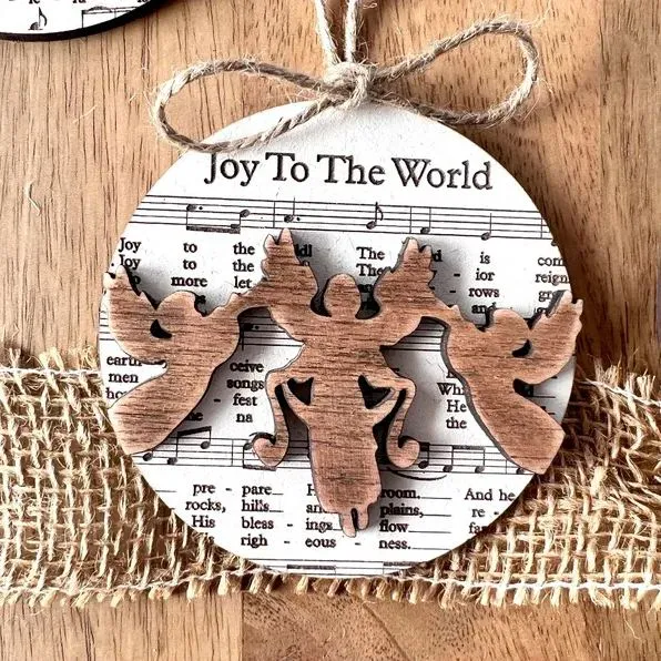 Christmas Music Sheet Nativity Ornament