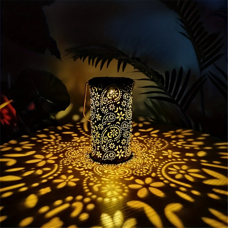 1pc Metal Crafts Iron Solar Light, Waterproof Hanging Lights For Garden Room Decoration