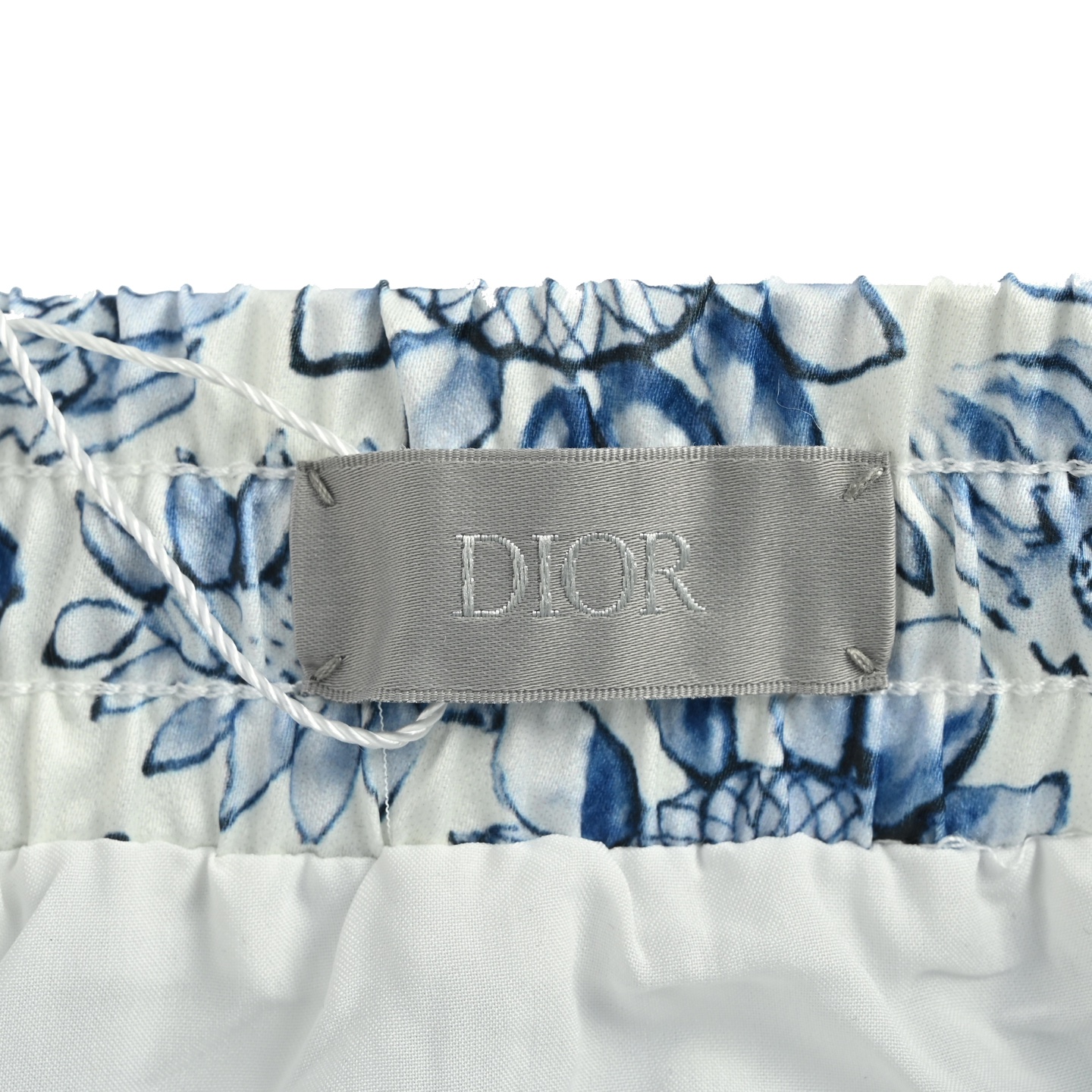 Dior Blue and White Porcelain Print Shorts