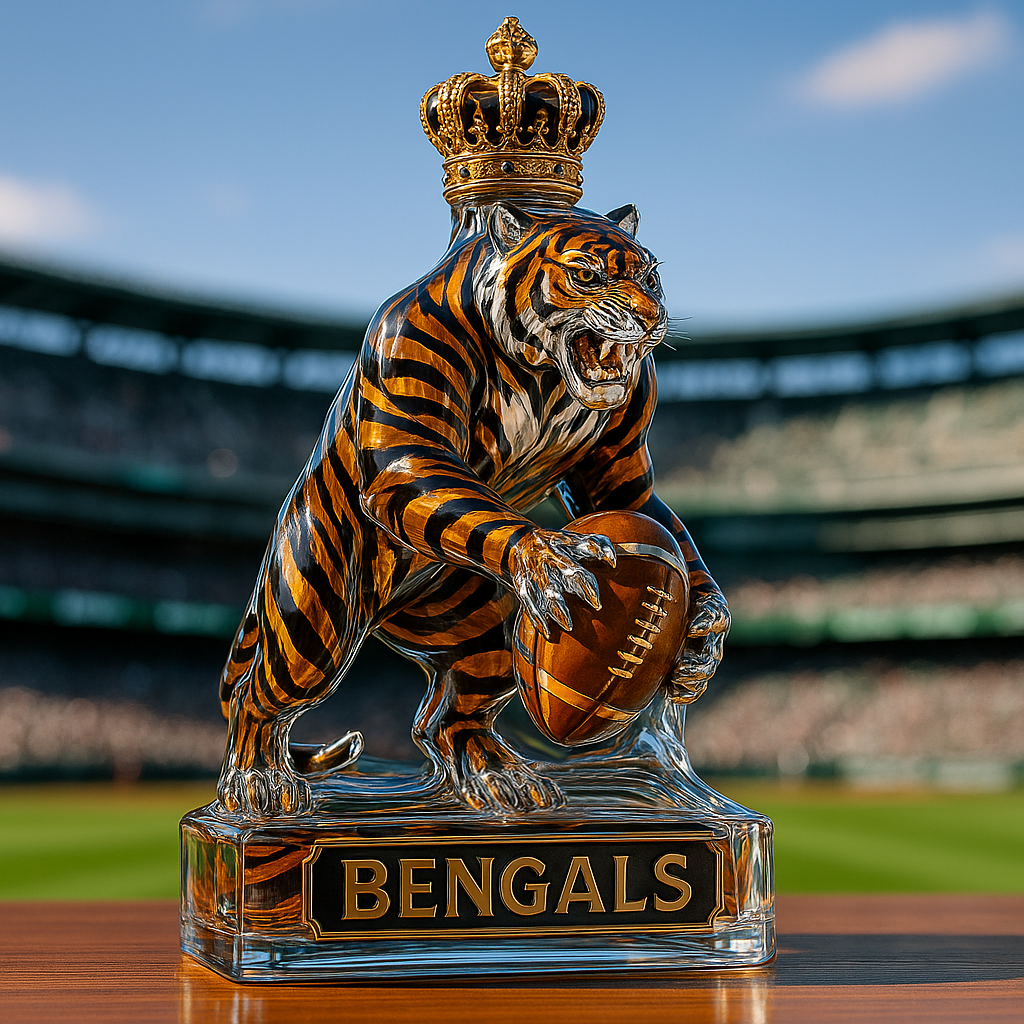 🧡Unleash the Roar – bengals whisky bottle