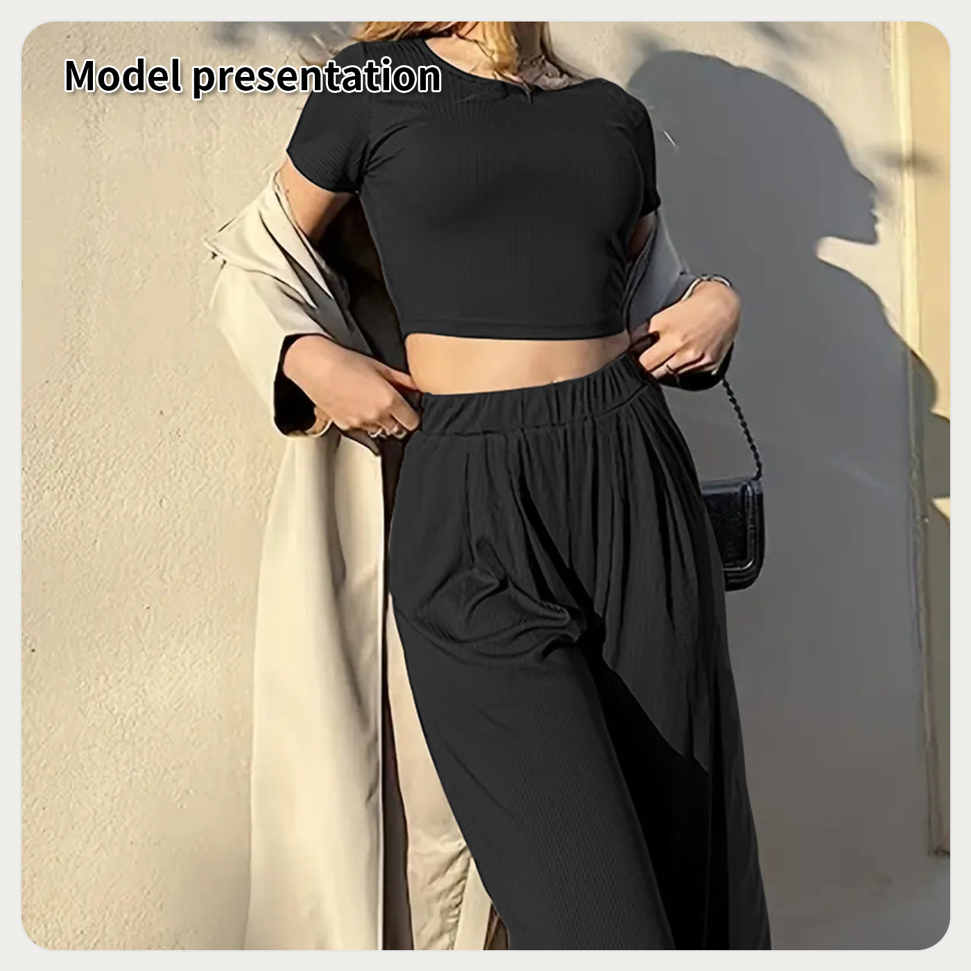 Simple Solid Color Suit for Women's Fashion