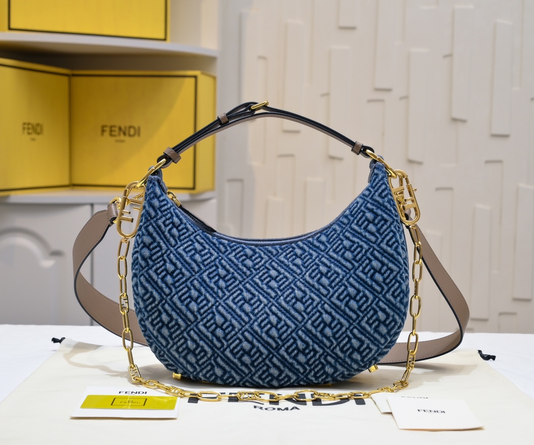 FENDI gray underarm large bag 2196