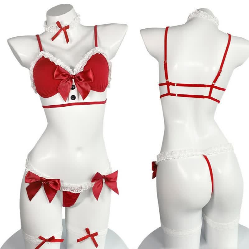 Sweet Slip Dress Lingerie Bikini Set