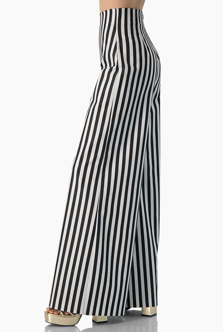 Pantalon amplio rayado
