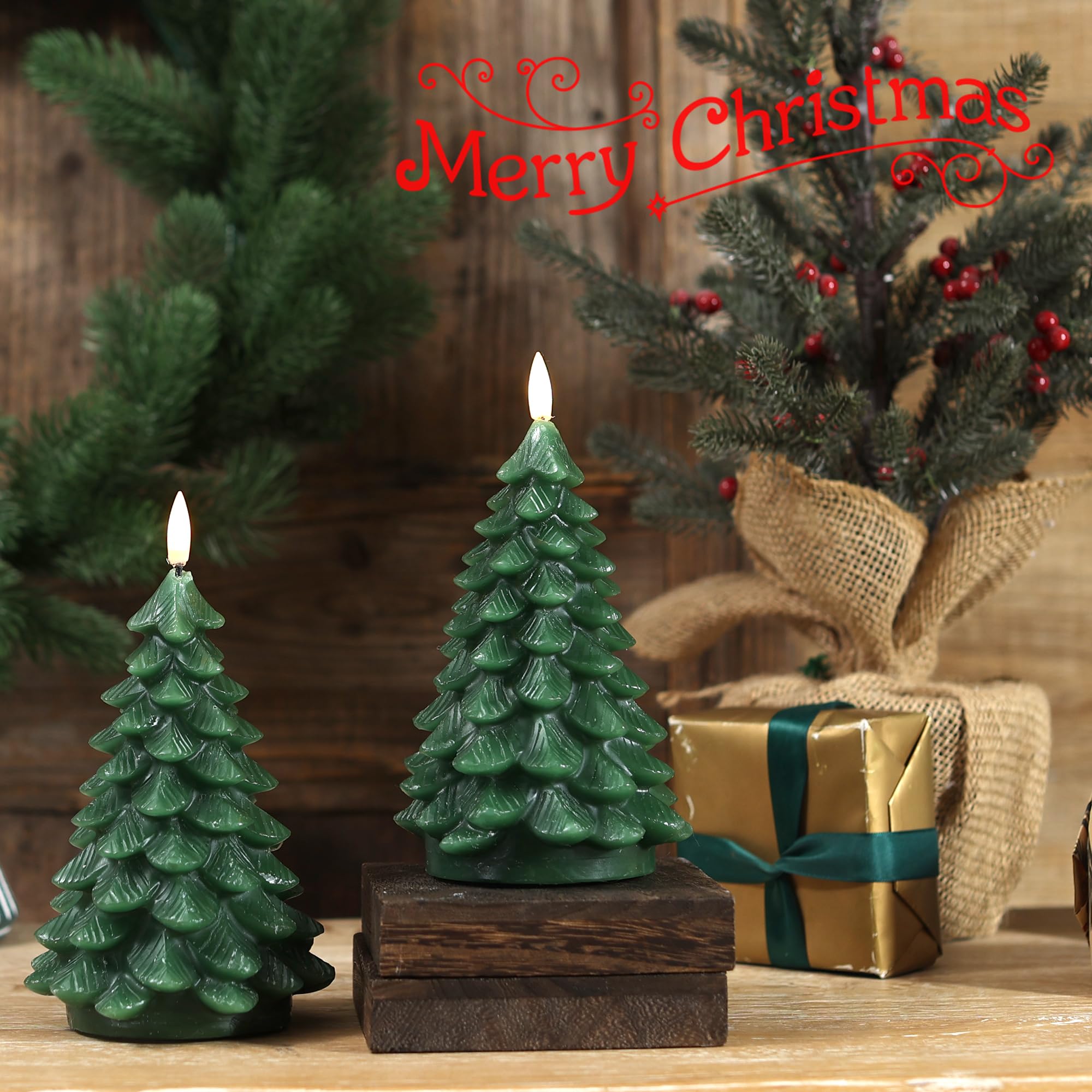 🎄Early Christmas Sale 49% OFF🎄2 Pack Christmas Tree Flameless Candles