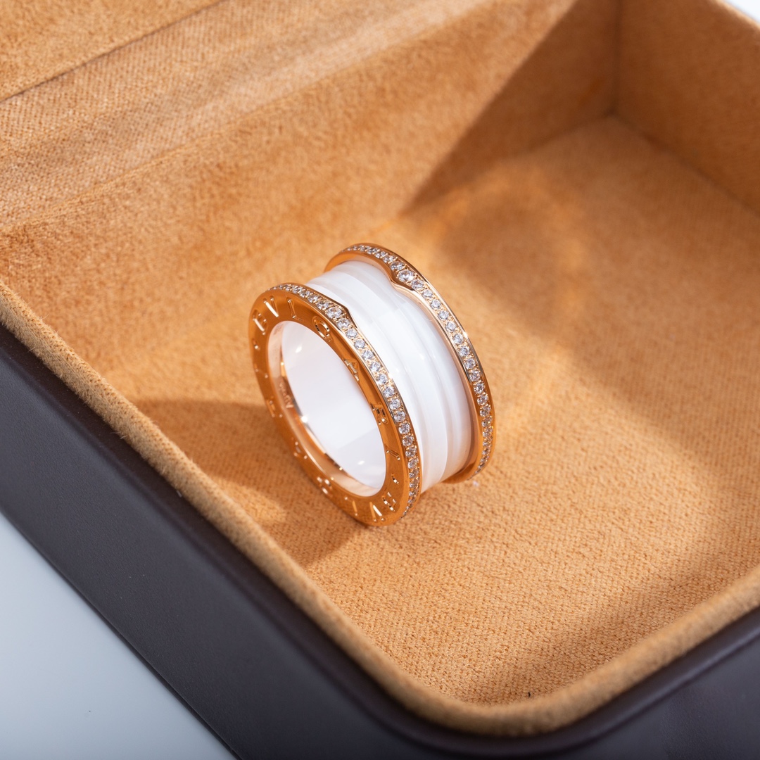 Bulgari Ceramic Diamond Ring