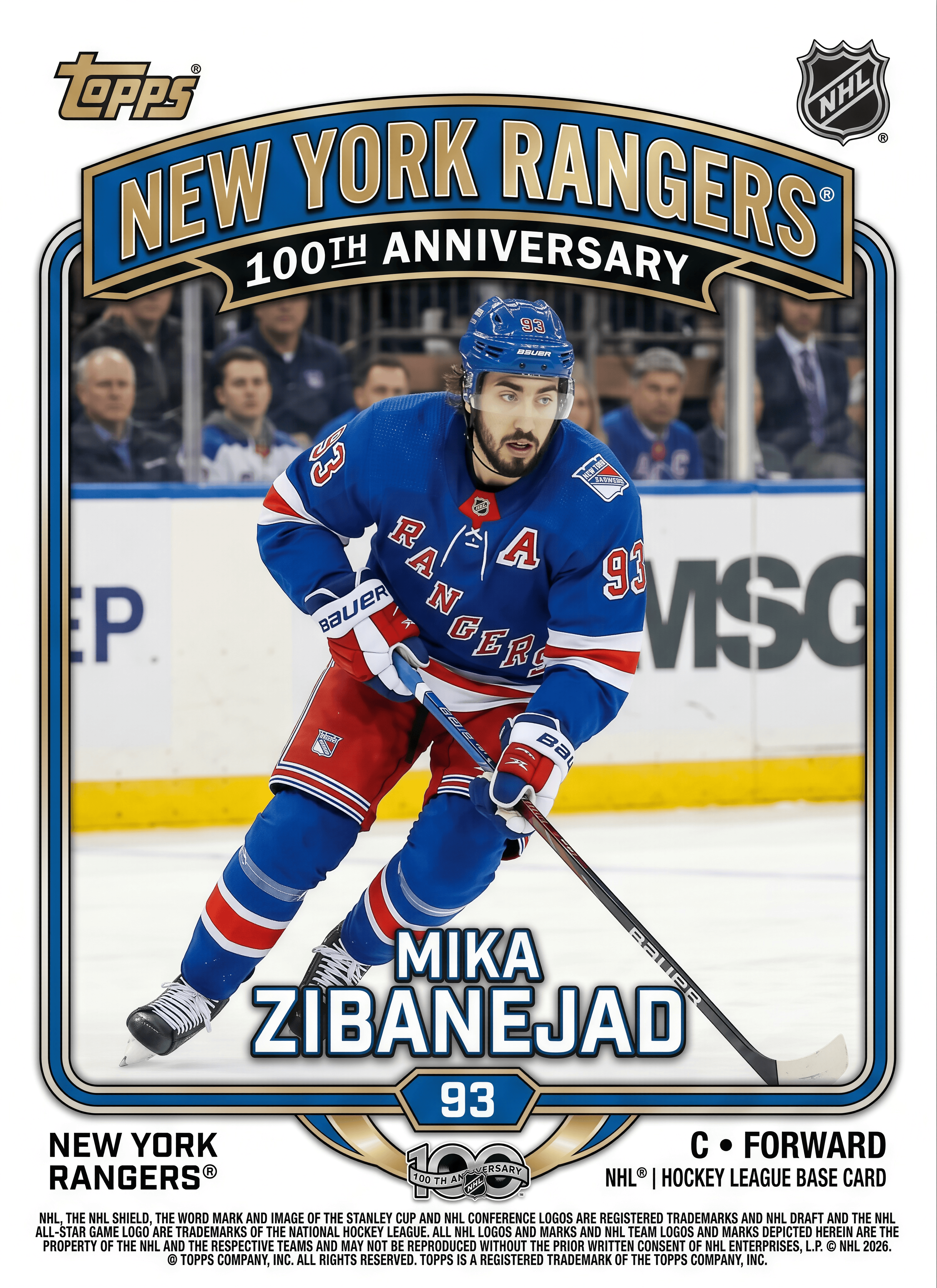 2026 New York Rangers 100th Anniversary Hobby Box