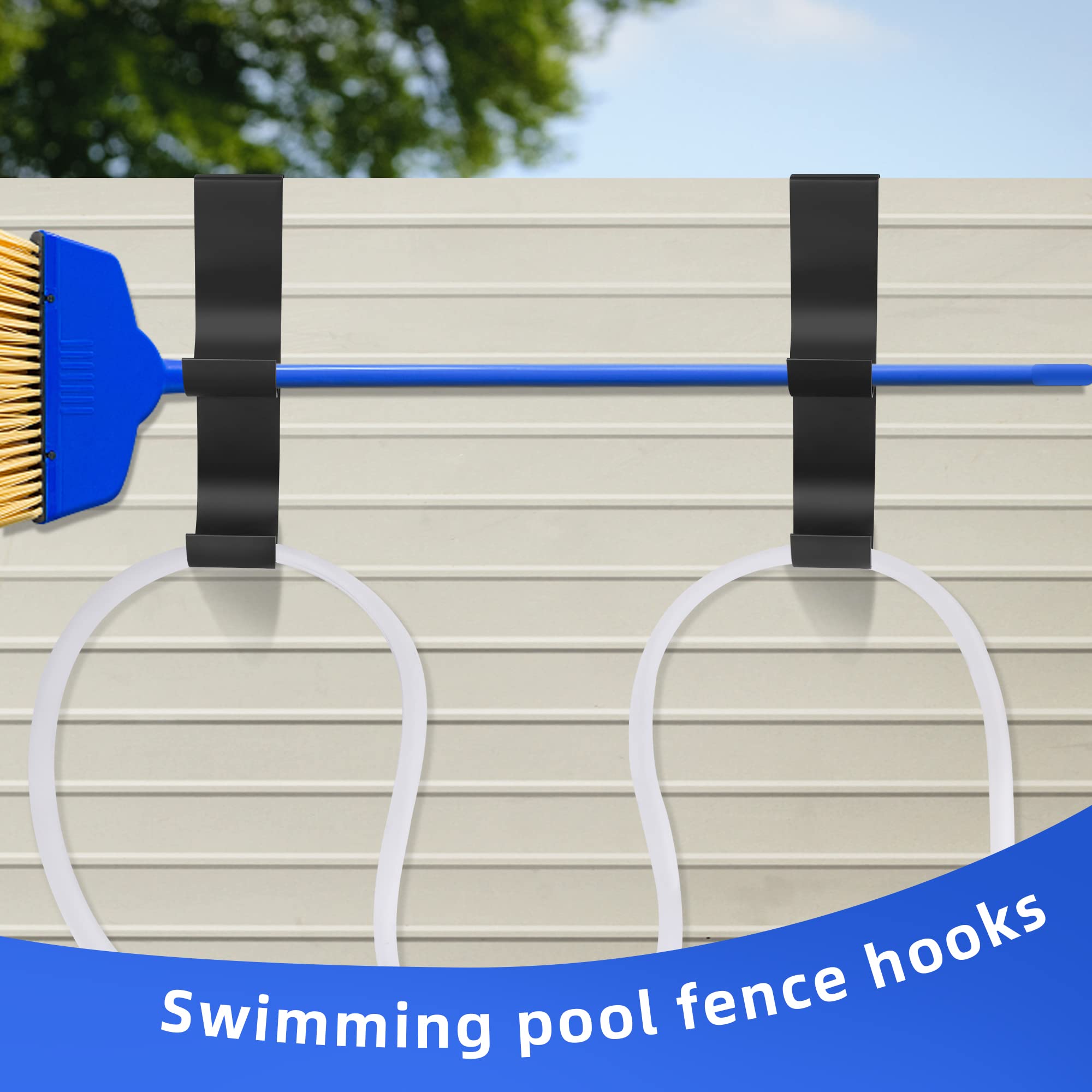 🔥Last Day 50% OFF🔥2 Pcs Black Heavy Duty Pool Fence Hooks