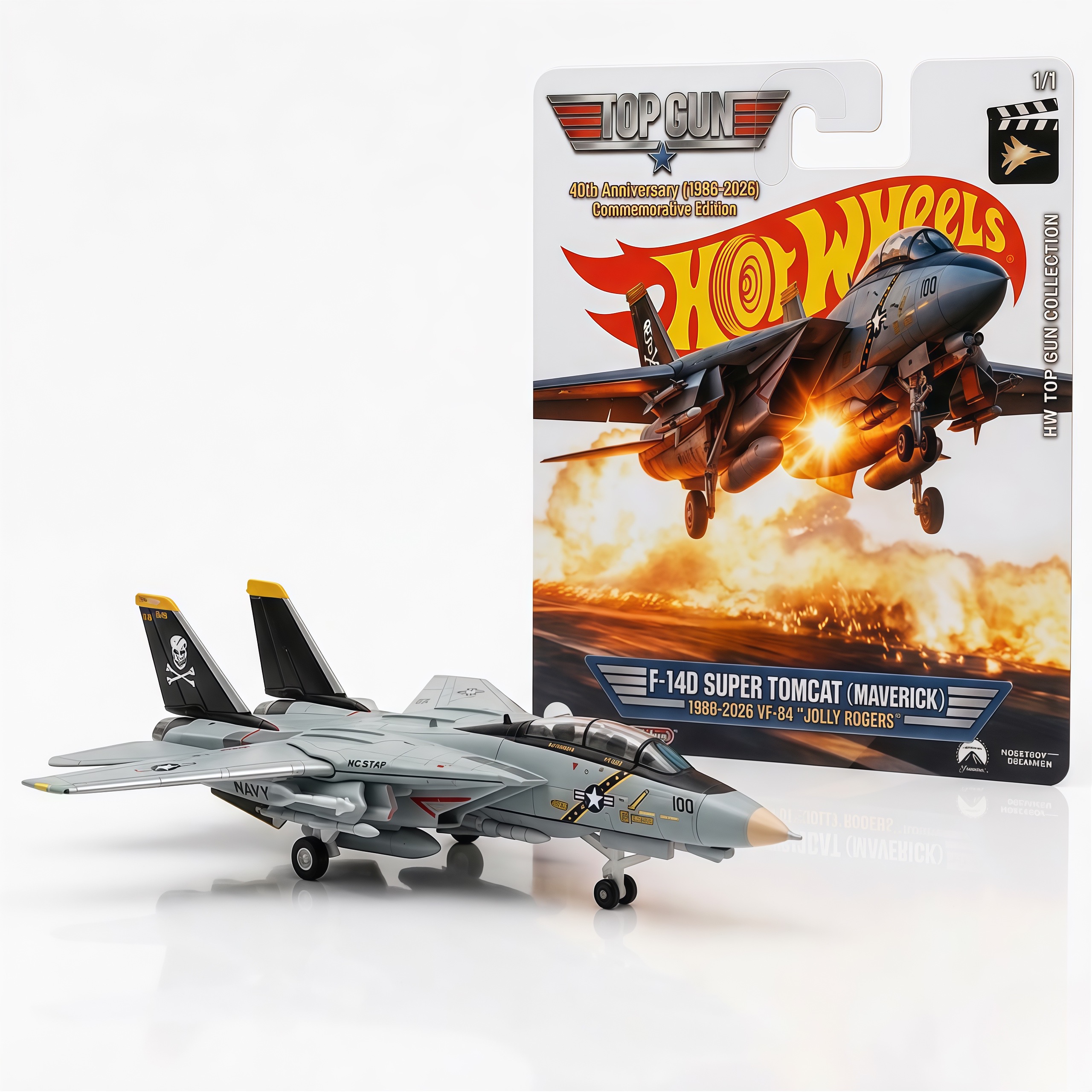 Hot Wheels Top Gun 40th Anniversary F-14D Super Tomcat (Maverick) – VF-84 