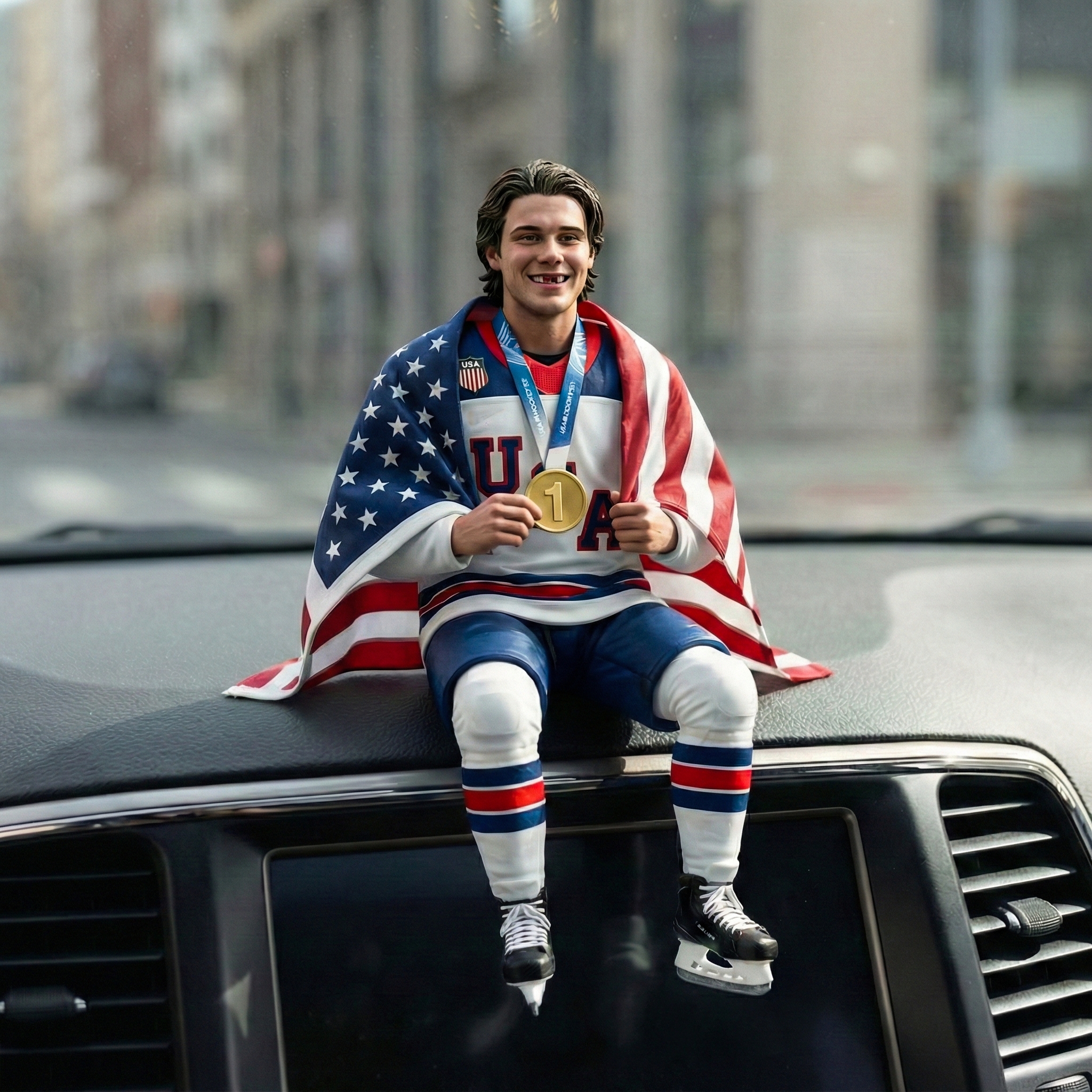 Jack Hughes – 2026 Winter Olympic Gold Desktop Collectible Figure