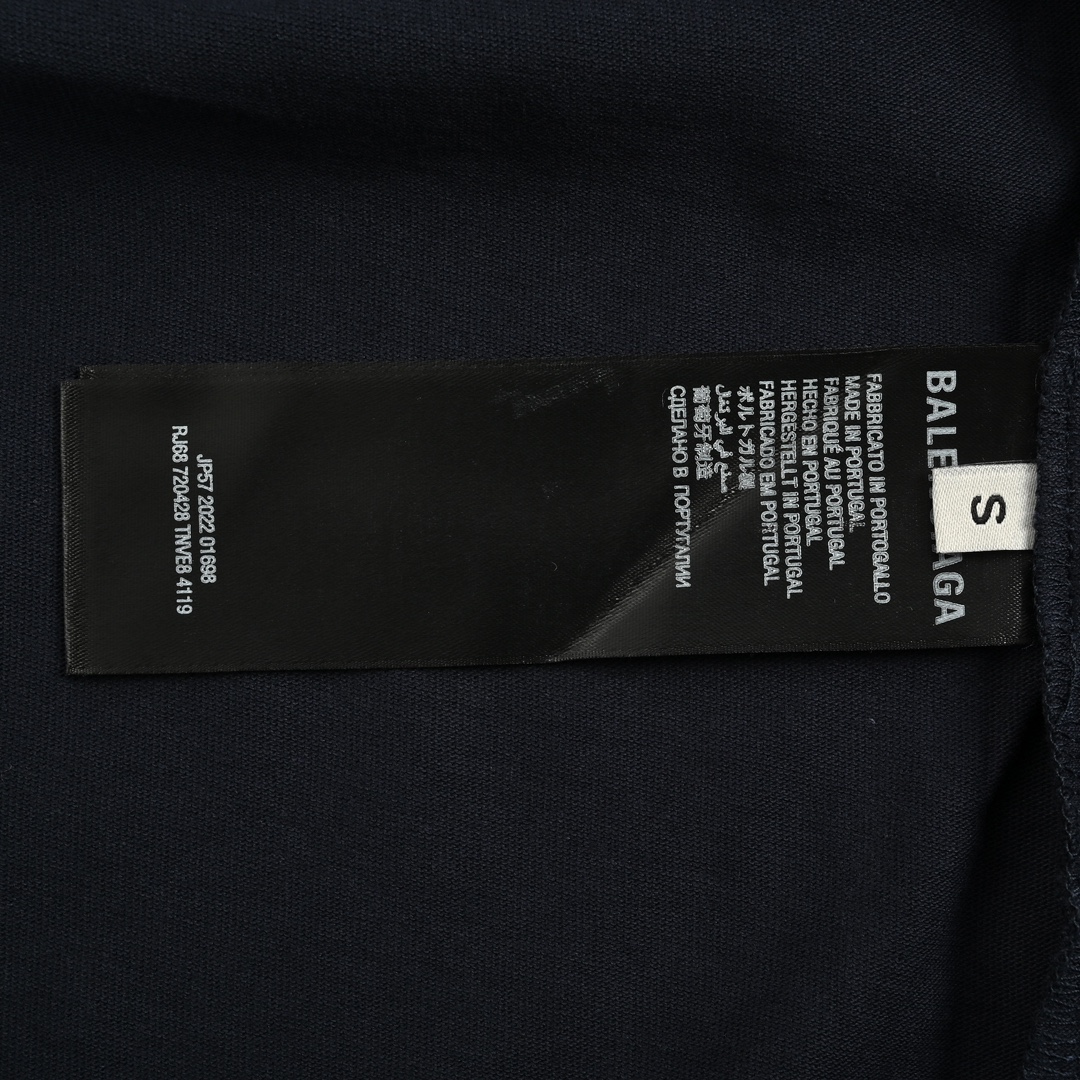 Balenciaga 24ss cracked letter print short sleeves