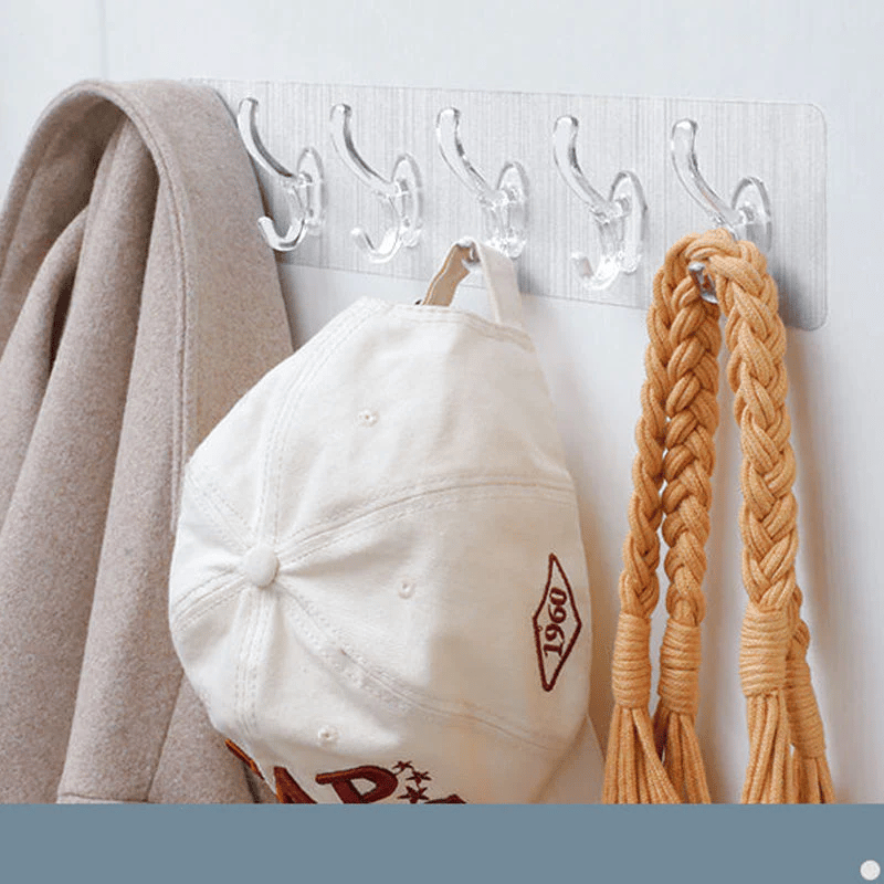 (🎉New Year Sale - 49% OFF) Multifunctional Transparent 6 Hooks ⚡