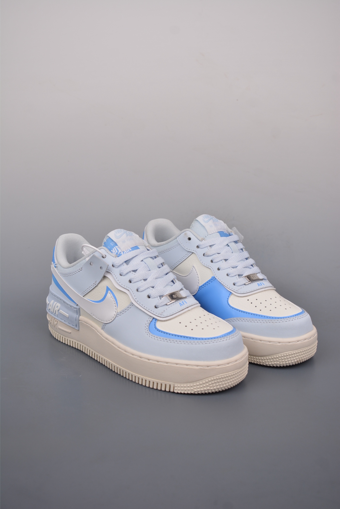 Nike WMNS Air Force 1 Shadow Leather White Blue DZ1847-400