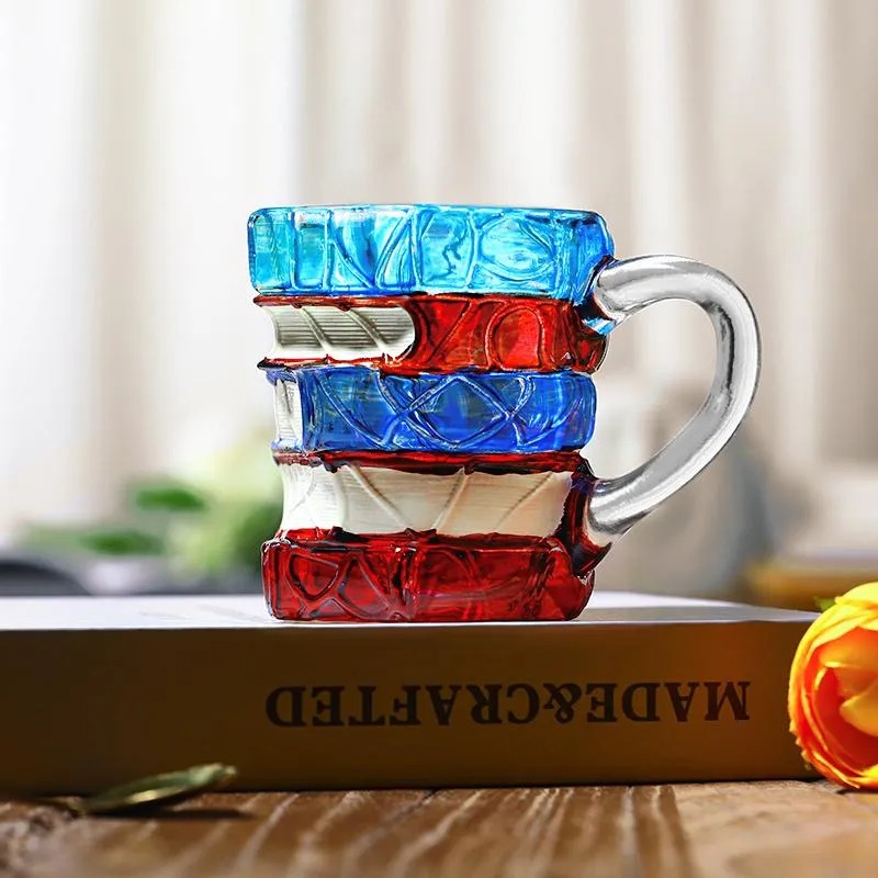 Painted Glass Book Mug