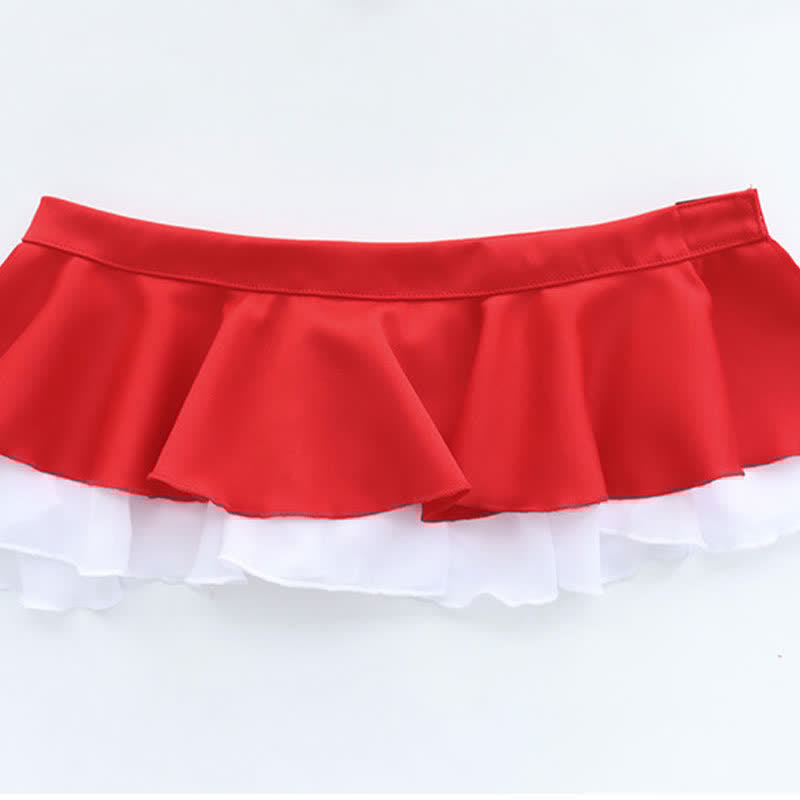 Sexy Lace Up Christmas Bikini Lingerie Set With Hooded Cloak