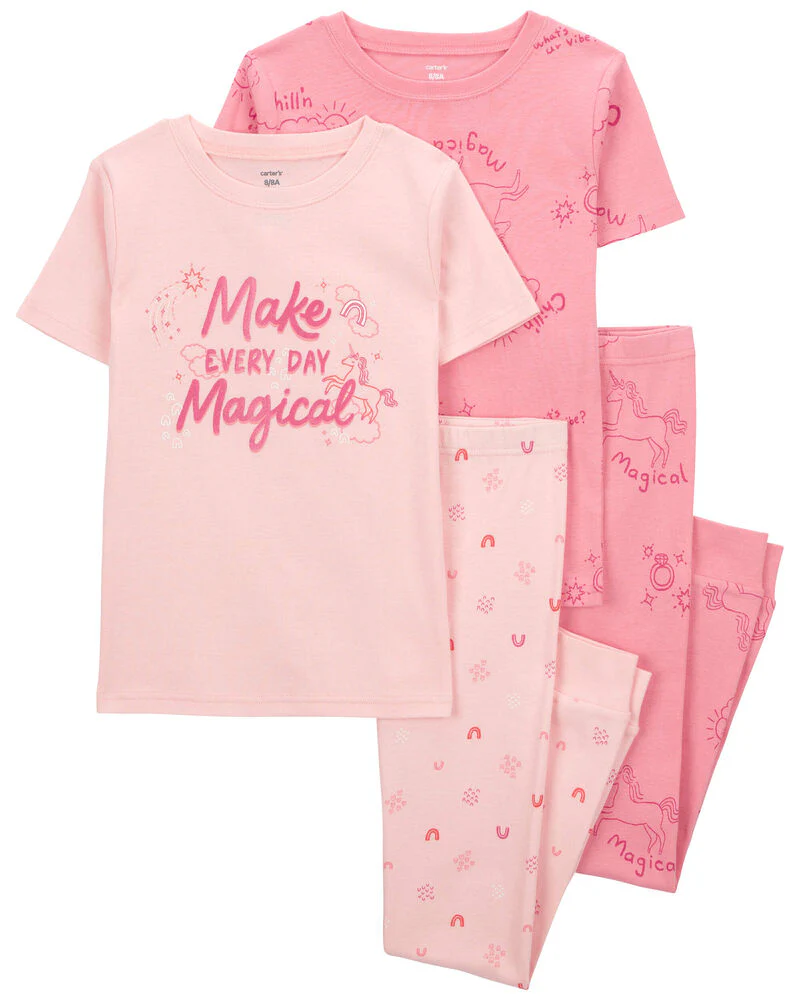 Carter's 4-Piece Unicorn 100% Snug Fit Cotton Pyjamas