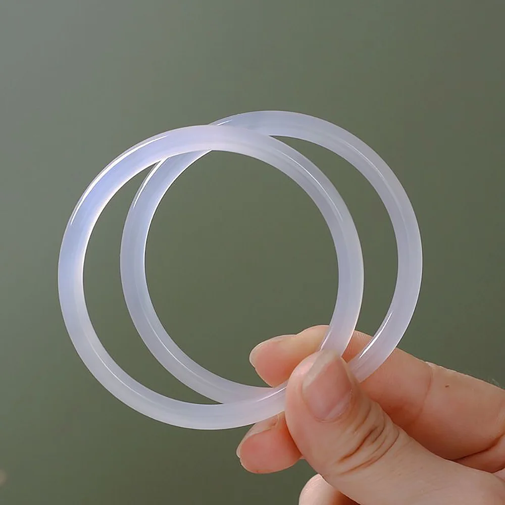 Natural Ice Jade Elegant Bracelet For Women 6mm Round White Jade Bangles Korean Jewelry Fashion Gifts For Girlfriends Wholesale