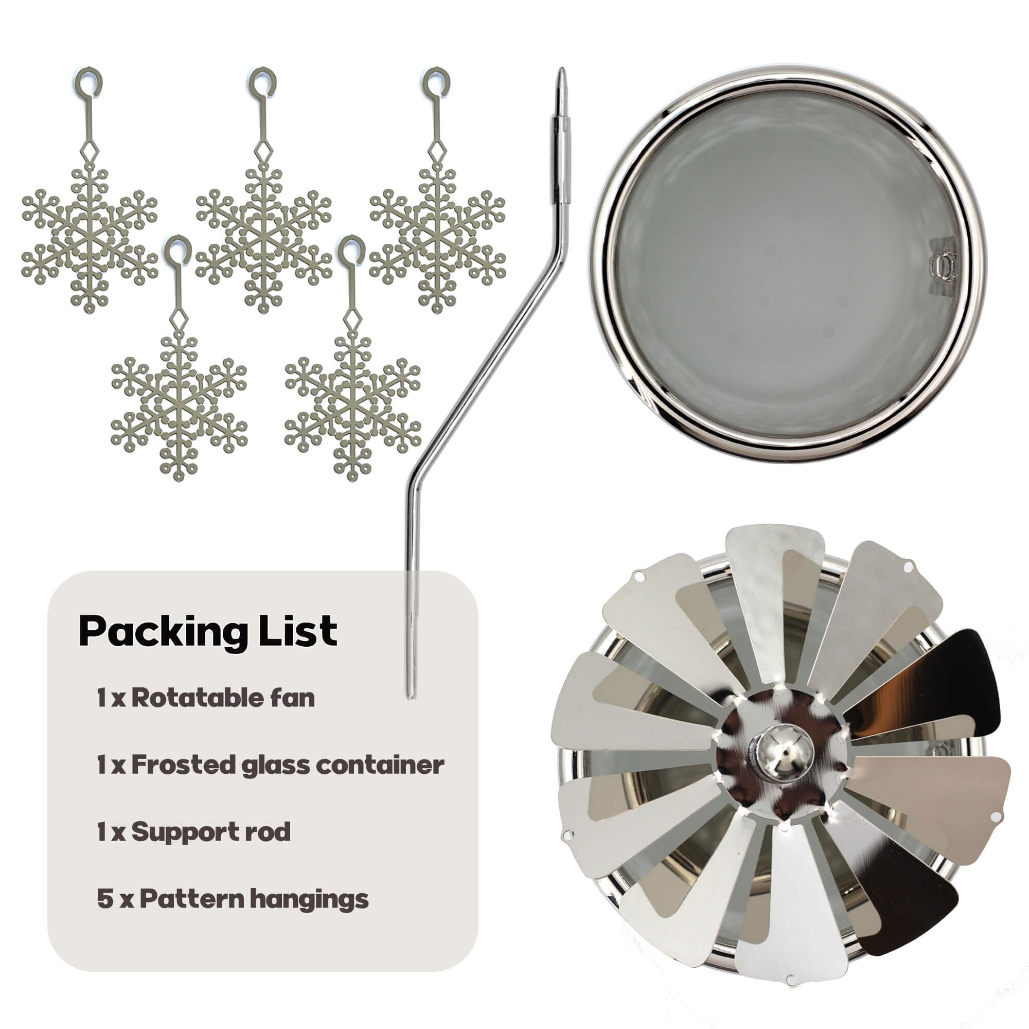 🔥ON SALE🔥2Pcs Rotating Christmas Snowflake Candle Holder