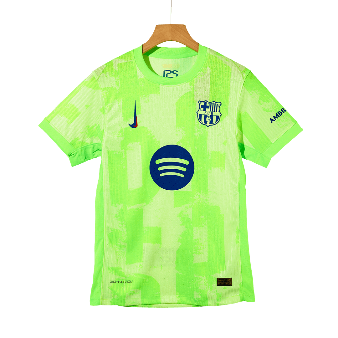 Authentic Barcelona Third Away Football Shirt 2024/25 Spotify Logo Without Text