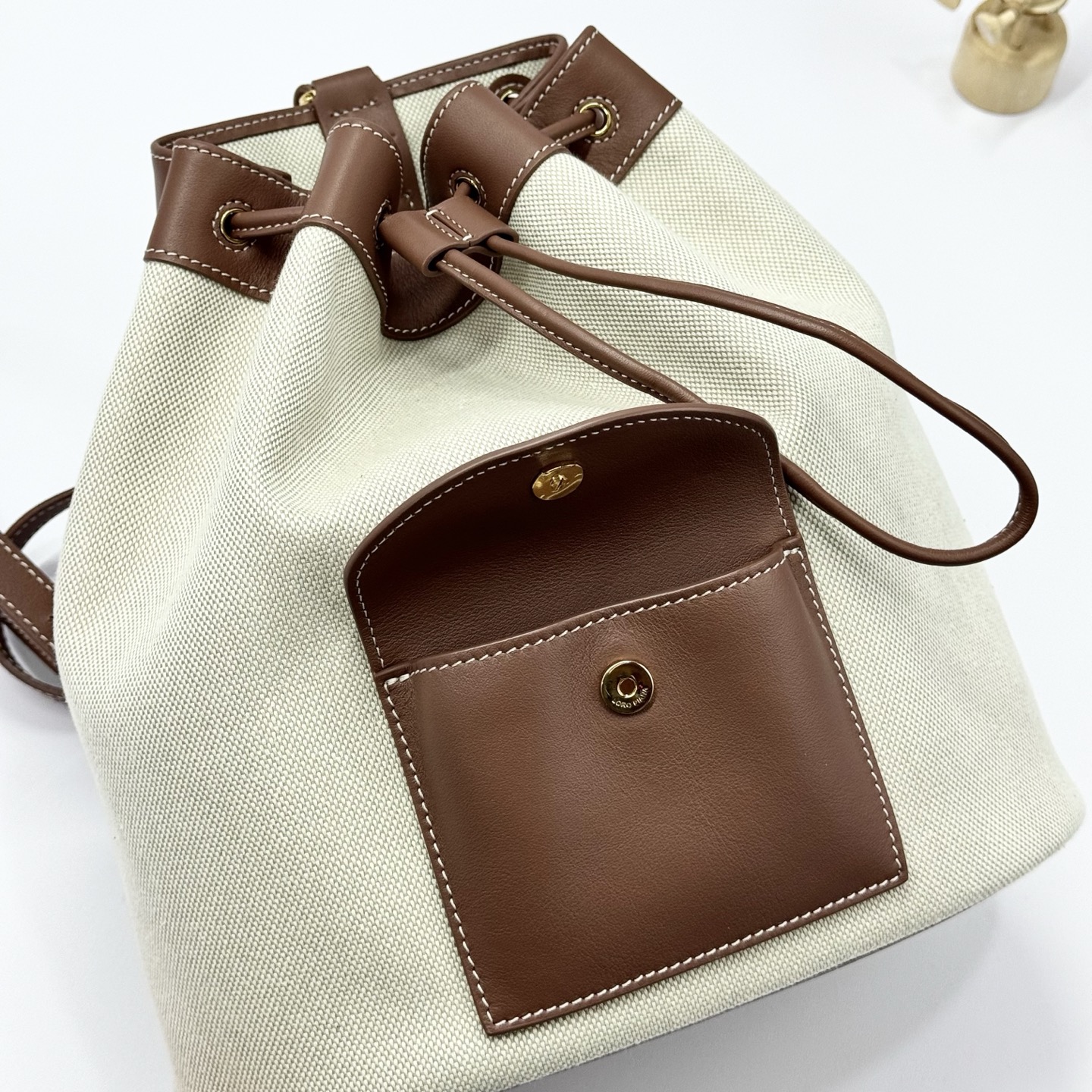 Loro Piana Extra Drawstring Backpack FAP4322