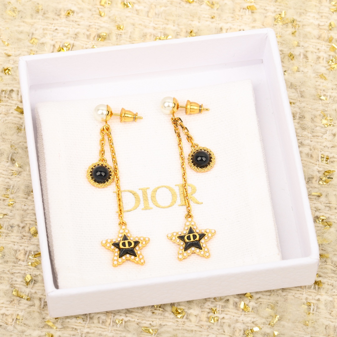 Dior Pentagram Earrings