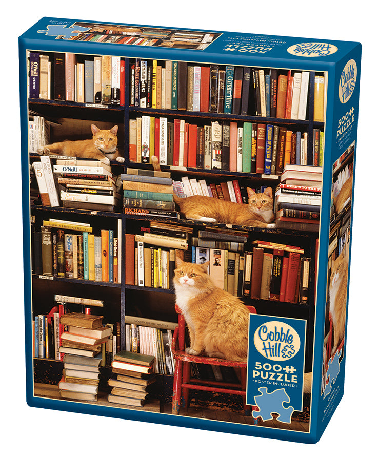 Gotham Bookstore Cats | Discontinued 500 Piece (Old Big Box)