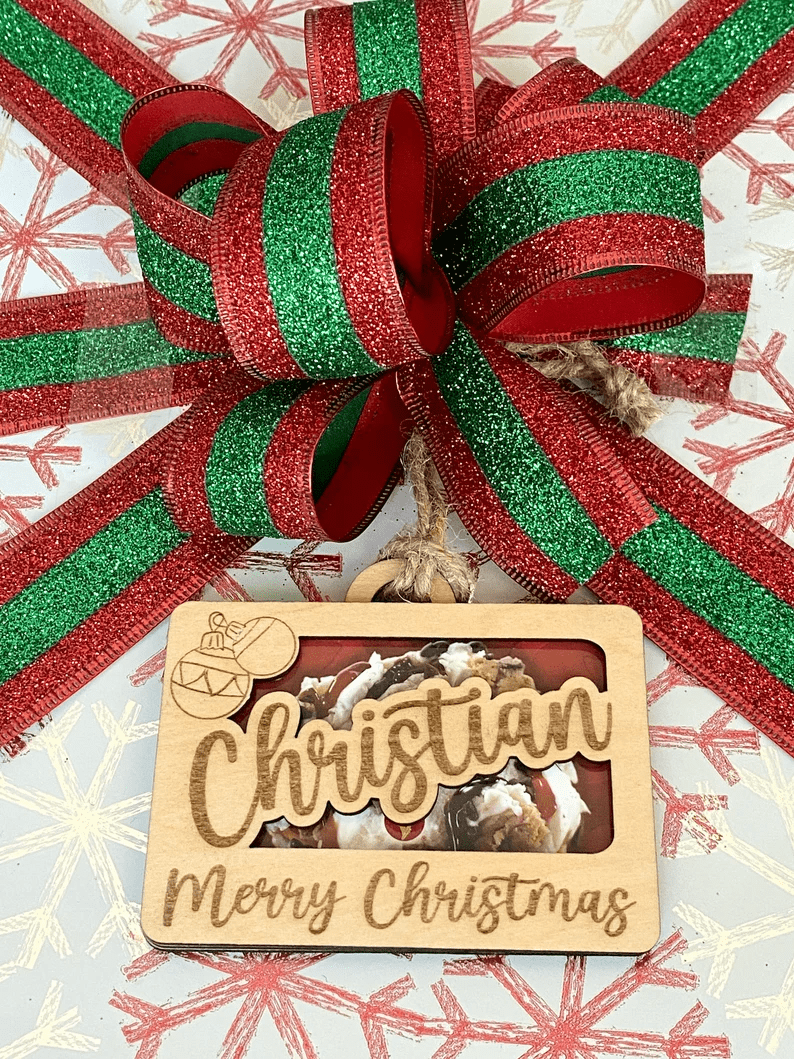 Personalized Christmas Gift Card Ornament